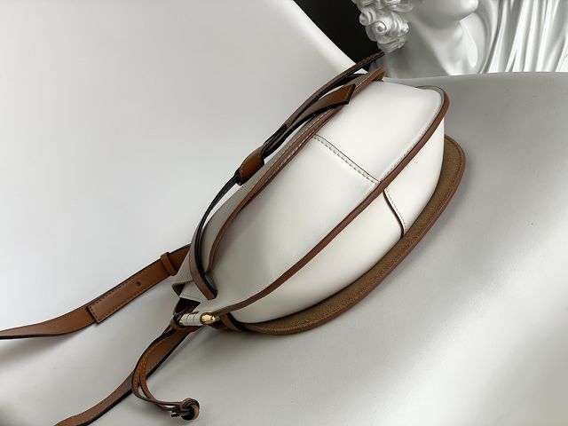 Loewe original calfskin small gate dual bag A650T20 sand&white
