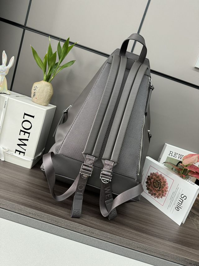Loewe original calfskin convertible backpack B777W36 dark grey