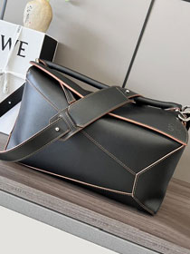 Loewe original calfskin large puzzle edge bag B510P01 black