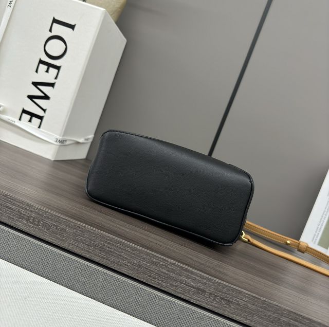 Loewe original calfskin mini puzzle bag A510P88 black&tan