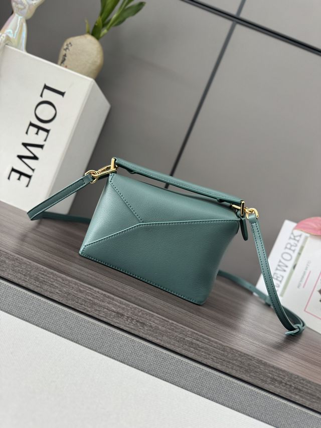 Loewe original calfskin mini puzzle bag A510P88 dark blue	