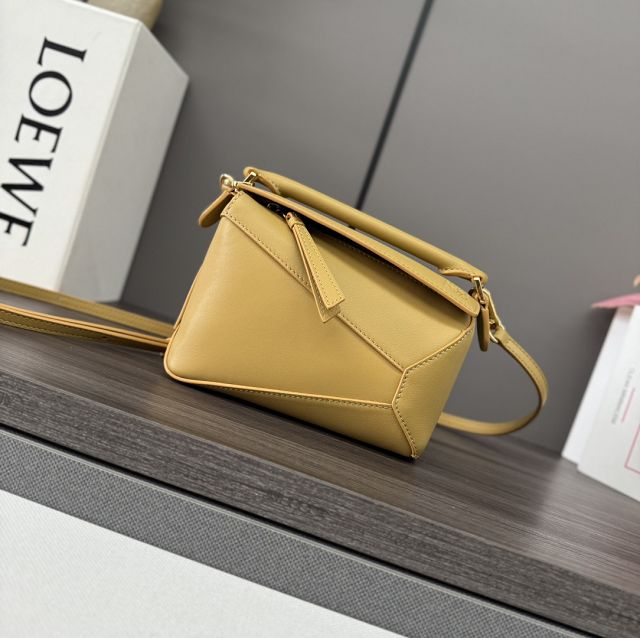 Loewe original calfskin mini puzzle bag A510P88 yellow