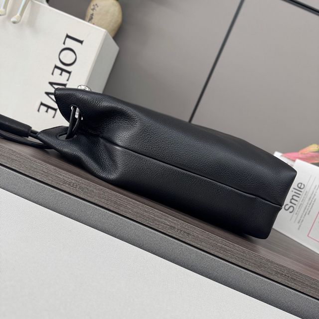 Loewe original calfskin pebble hobo bag BS01746 black