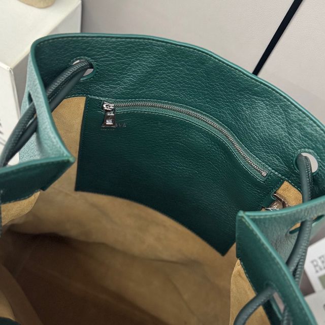 Loewe original calfskin pebble hobo bag BS01746 green