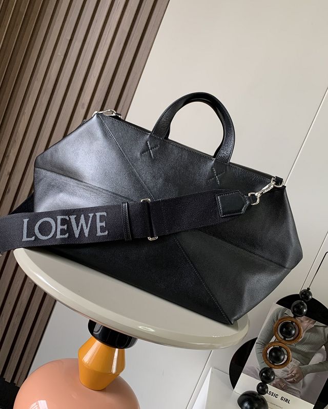 Loewe original calfskin puzzle fold duffle B510PUB black