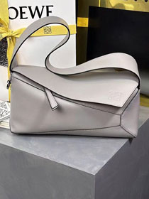 Loewe original calfskin puzzle hobo bag A510P50 grey