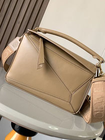 Loewe original calfskin small puzzle bag A510P60 apricot