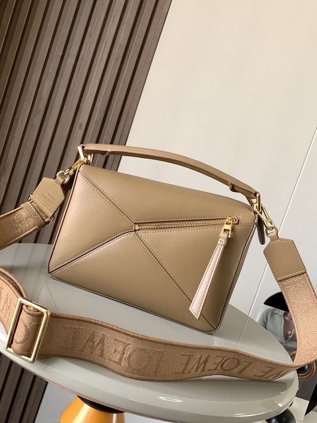 Loewe original calfskin small puzzle bag A510P60 apricot