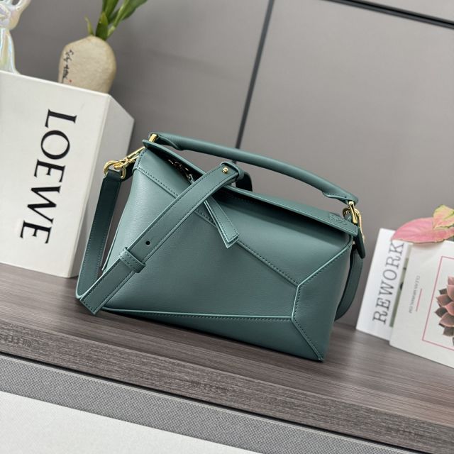 Loewe original calfskin small puzzle bag A510P60 dark blue