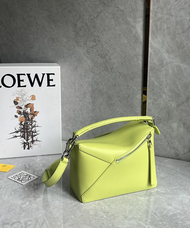 Loewe original calfskin small puzzle bag A510P60 lemon