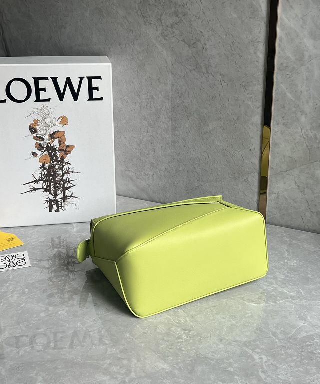 Loewe original calfskin small puzzle bag A510P60 lemon