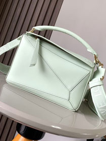 Loewe original calfskin small puzzle bag A510P60 light green