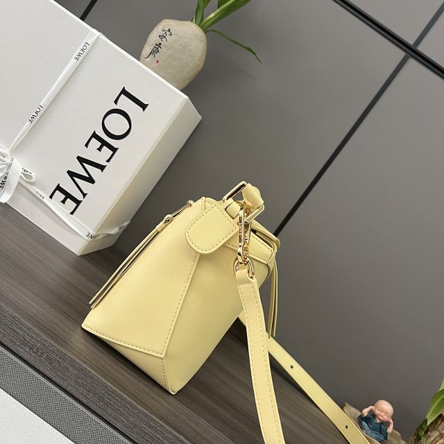 Loewe original calfskin small puzzle bag A510P60 light yellow