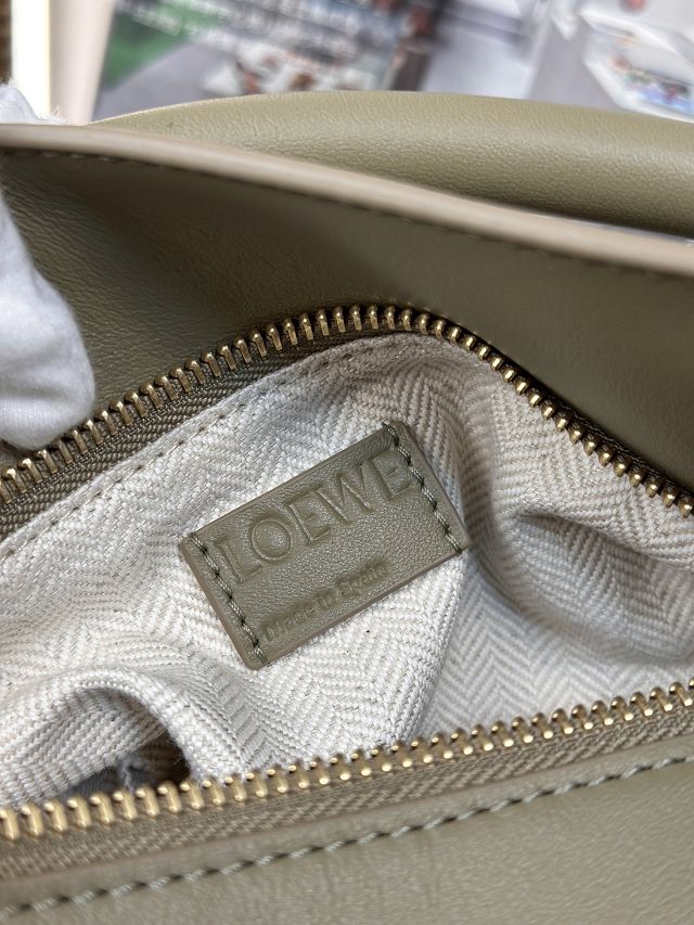 Loewe original calfskin small puzzle bag A510P60 olive