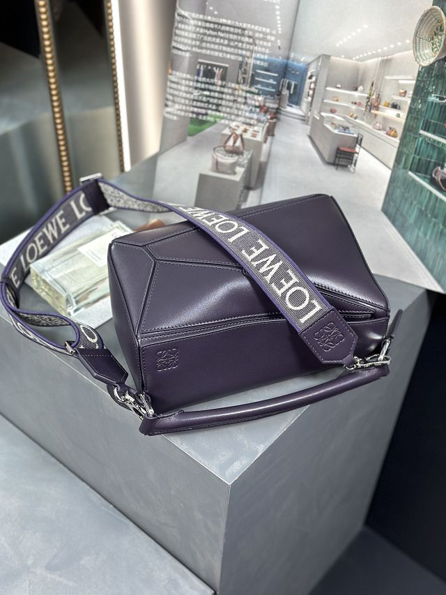 Loewe original calfskin small puzzle bag A510P60 purple