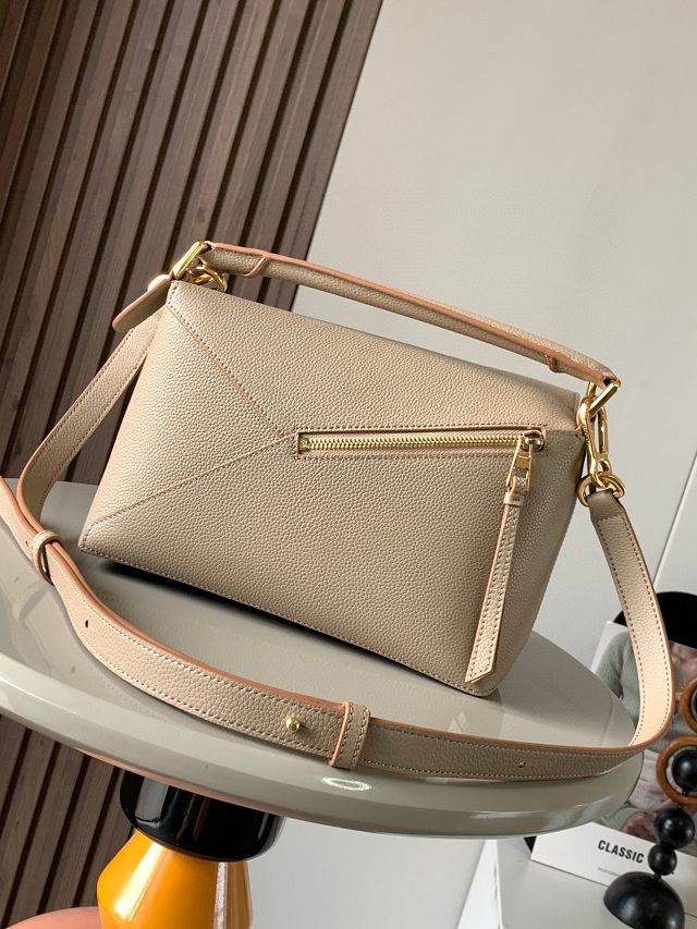 Loewe original grained calfskin small puzzle bag A510P60 sand