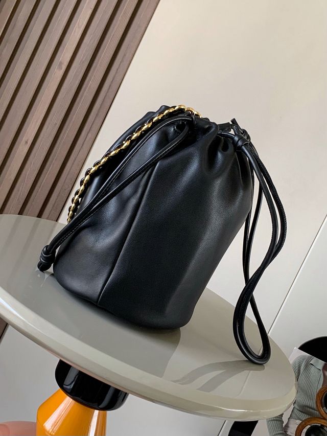 Loewe original lambskin flamenco purse bucket A411FPB black