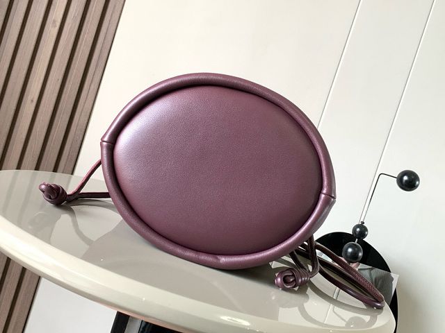 Loewe original lambskin flamenco purse bucket A411FPB burgundy