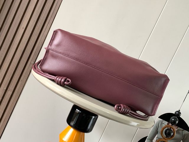 Loewe original calfskin large flamenco clutch A411FL1 bordeaux