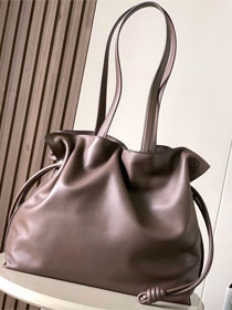 Loewe original calfskin large flamenco clutch A411FL1 dark coffee