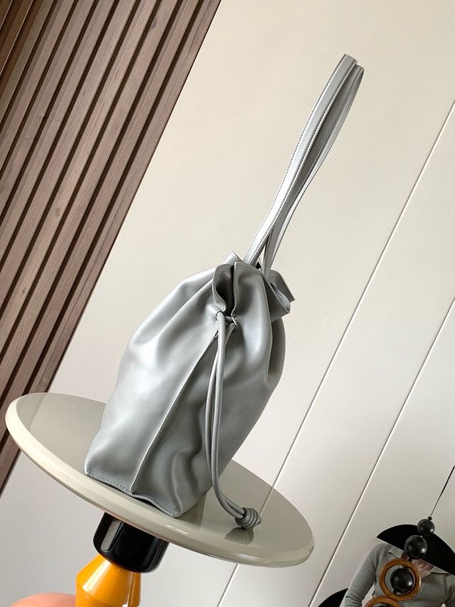 Loewe original calfskin large flamenco clutch A411FL1 grey