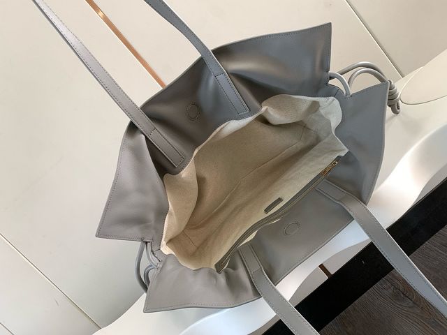 Loewe original calfskin large flamenco clutch A411FL1 grey