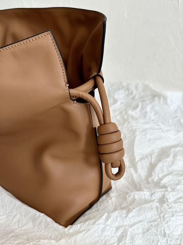 Loewe original calfskin medium flamenco clutch A411FC1 brown