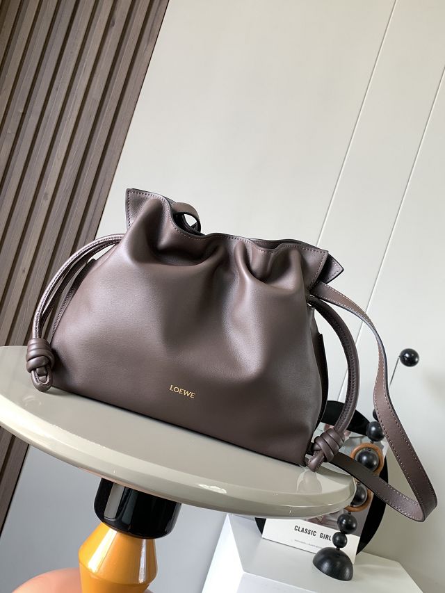 Loewe original calfskin medium flamenco clutch A411FC1 dark coffee