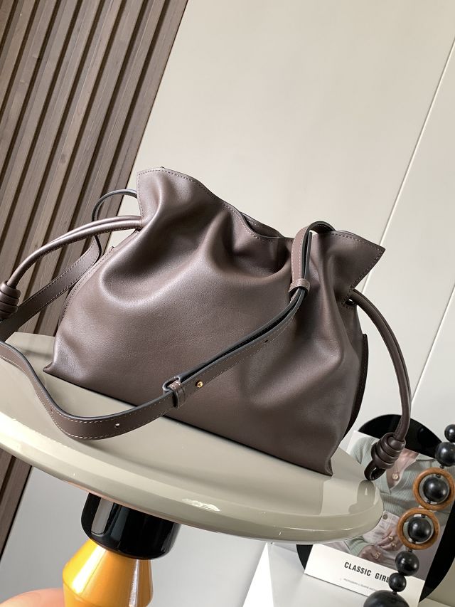 Loewe original calfskin medium flamenco clutch A411FC1 dark coffee