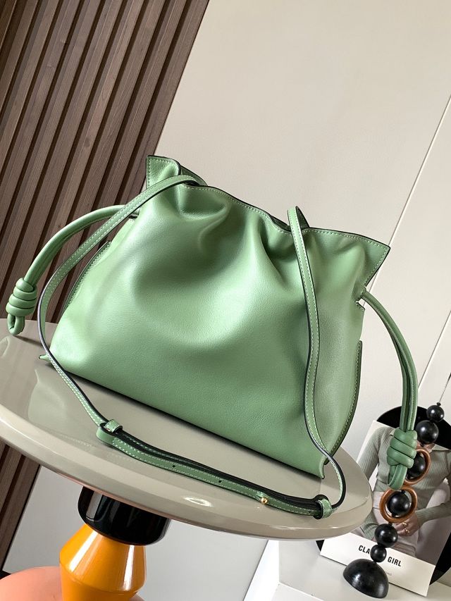 Loewe original calfskin medium flamenco clutch A411FC1 light green