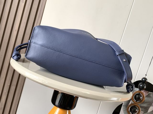 Loewe original calfskin medium flamenco clutch A411FC1 navy blue