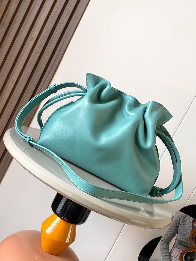 Loewe original calfskin medium flamenco clutch A411FC1 water blue