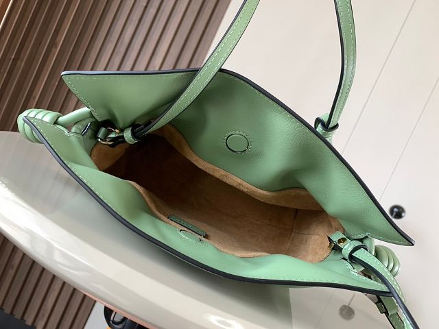 Loewe original calfskin mini flamenco clutch A411FC2 light green