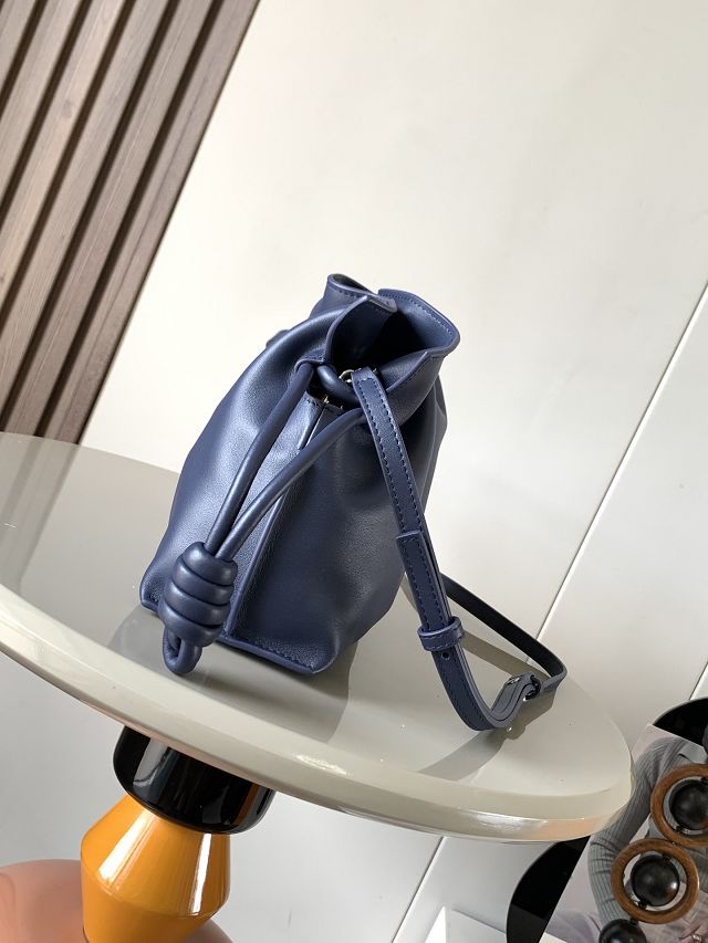 Loewe original calfskin mini flamenco clutch A411FC2 navy blue