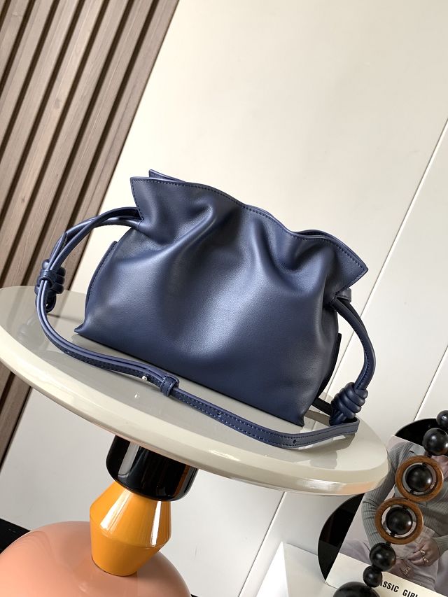 Loewe original calfskin mini flamenco clutch A411FC2 navy blue