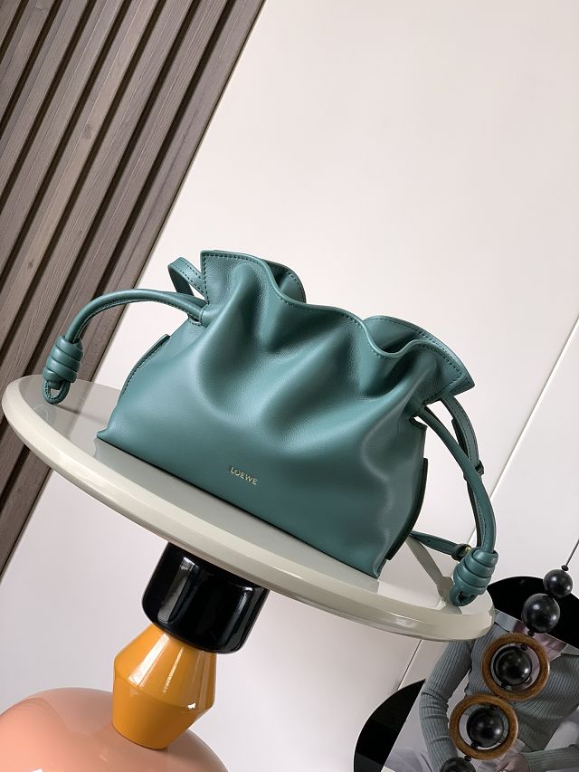 Loewe original calfskin mini flamenco clutch A411FC2 vetiver