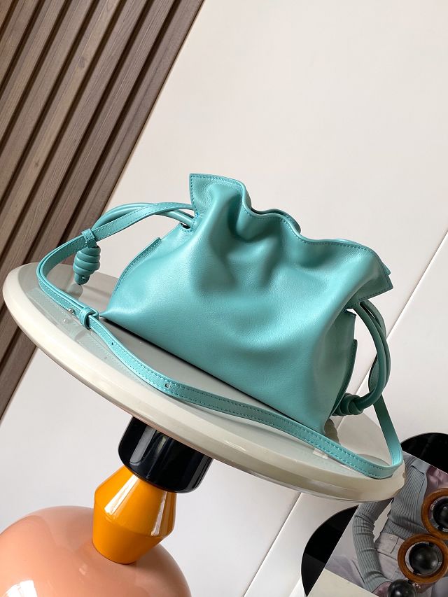 Loewe original calfskin mini flamenco clutch A411FC2 water blue