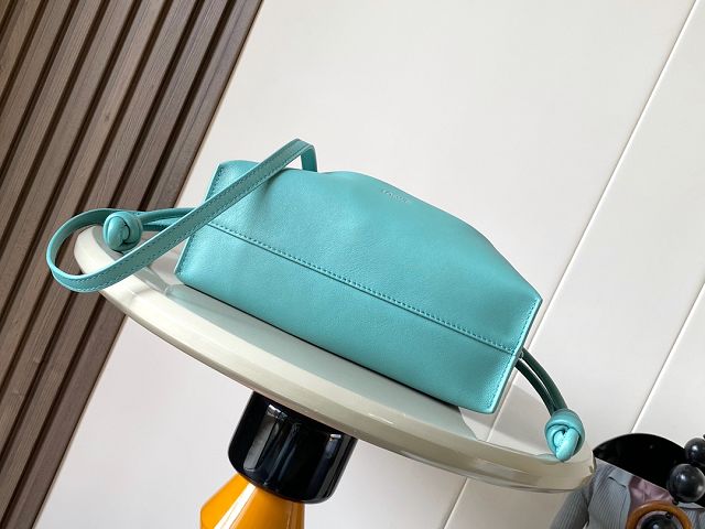 Loewe original calfskin mini flamenco clutch A411FC2 water blue