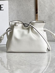 Loewe original calfskin mini flamenco clutch A411FC2 white