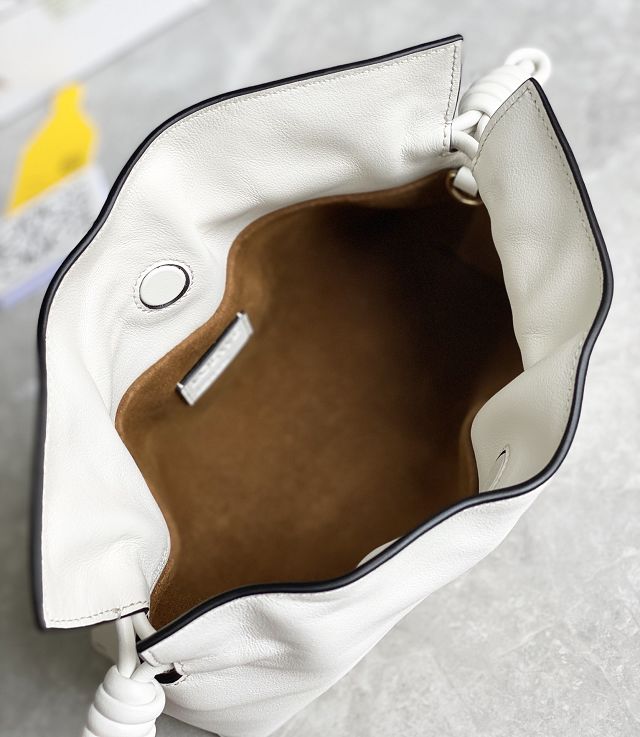 Loewe original calfskin mini flamenco clutch A411FC2 white