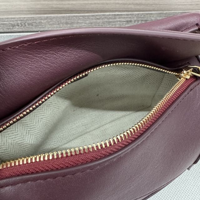 Loewe original calfskin mini puzzle bag A510P88 burgundy