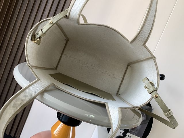 Loewe original canvas medium font tote A685B61 grey