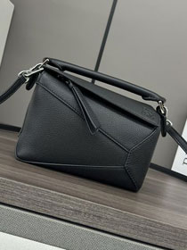 Loewe original grained calfskin mini puzzle bag A510P88 black