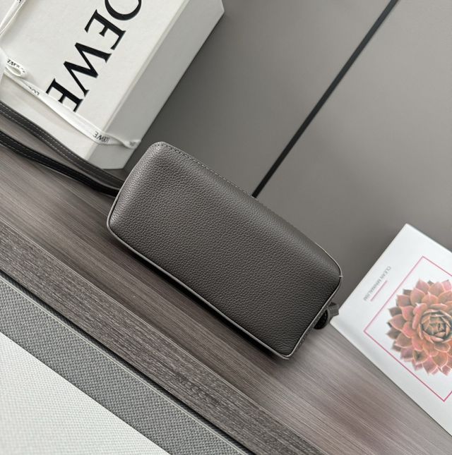 Loewe original grained calfskin mini puzzle bag A510P88 dark grey