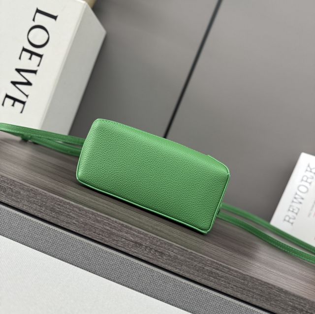 Loewe original grained calfskin mini puzzle bag A510P88 green