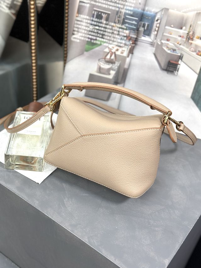 Loewe original grained calfskin mini puzzle bag A510P88 sand