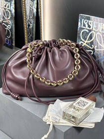 Loewe original lambskin large flamenco purse A411FPD burgundy