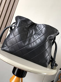 Loewe original lambskin medium flamenco clutch A411FC1 black