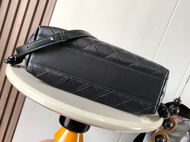 Loewe original lambskin medium flamenco clutch A411FC1 black