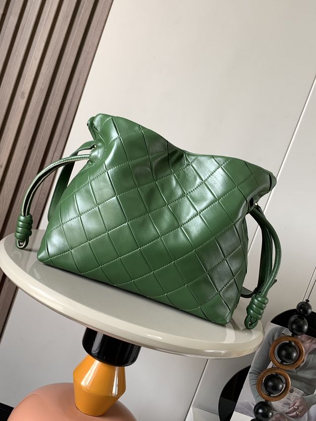 Loewe original lambskin medium flamenco clutch A411FC1 green